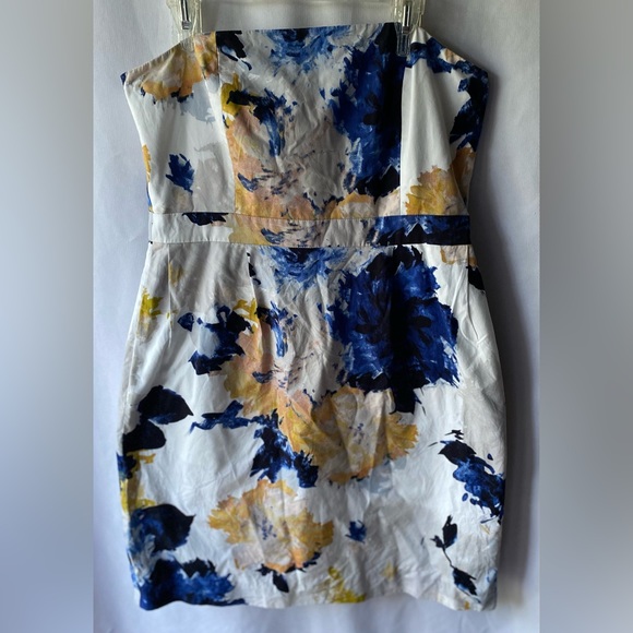 J. Crew Strapless Floral Multicolored Dress EUC Size 6 - Picture 3 of 8